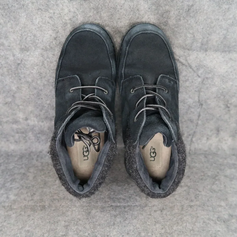 Ugg Shoes Kids 6 Boots Leather Winter Orin Wool Lace Up Black Comfort Casual Mid